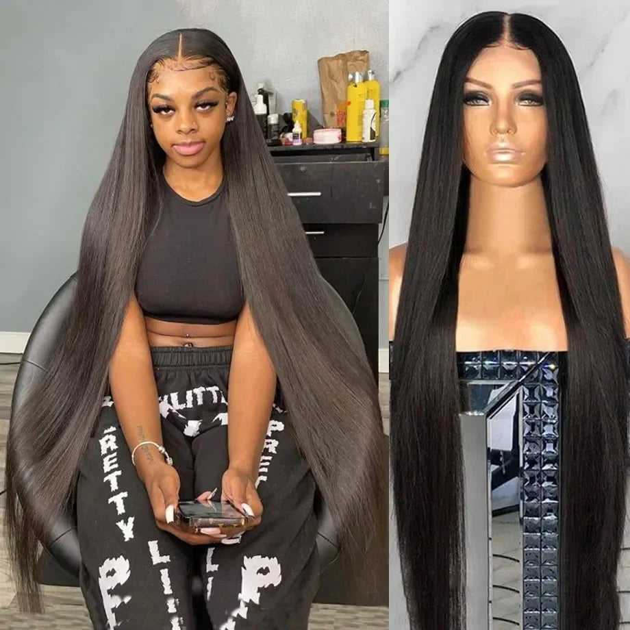 Bone Straight Lace Front Wig 13x4 13x6 360 Full Lace Frontal Wig For Women Pre Plucked HD Transparent Lace Front Human Hair Wigs