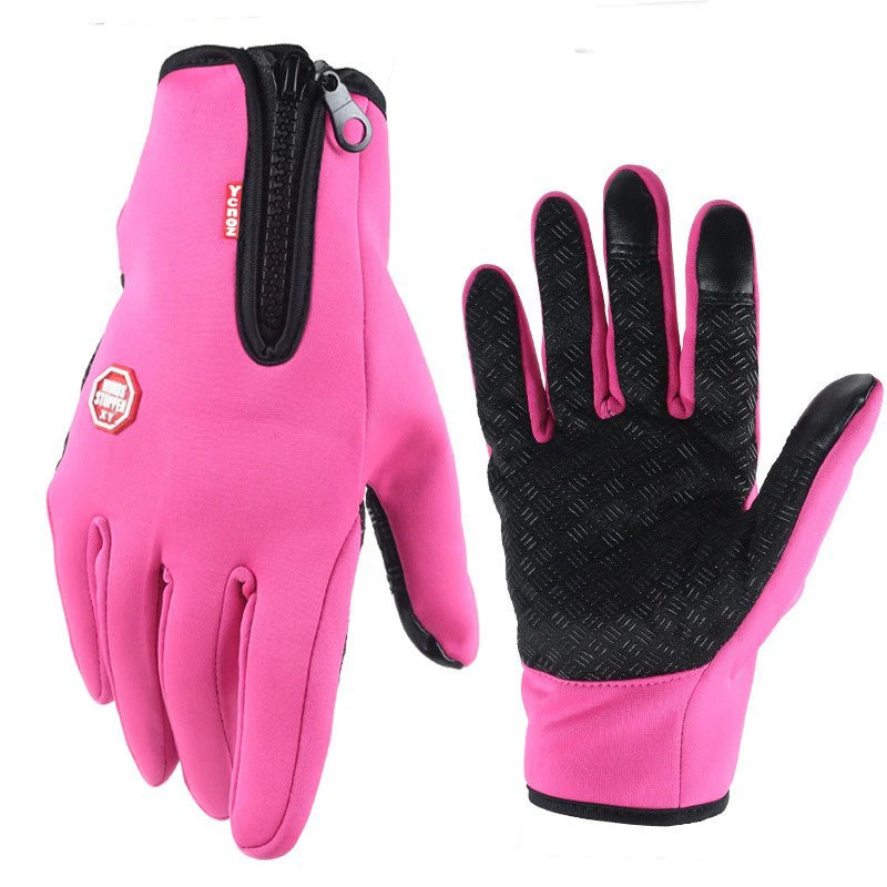New Winter Gloves Men Women Touch Cold Waterproof Motorcycle Cycle Gloves Male Outdoor Sports Plus Velvet Warm Running Ski Glove