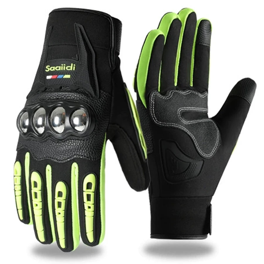 Spring and autumn motorcycle gloves for men and women, touchscreen compatible, anti-slip, anti-drop, breathable, windproof and w