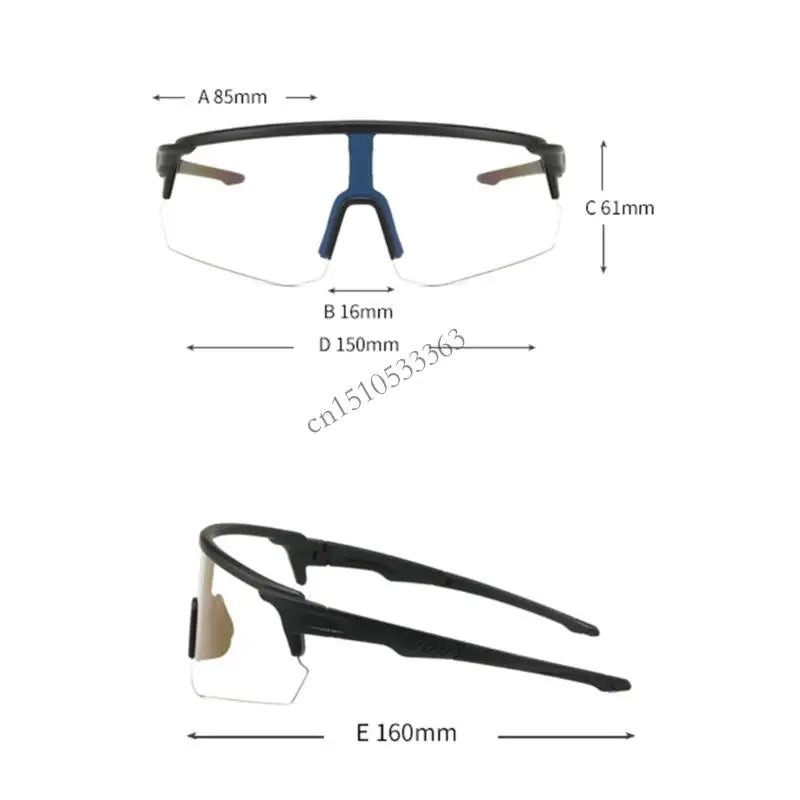 090E Day Night Riding Glasses Lightweight Frame Soft Silicone Nose Pads Windproof Design for Motorcycle Bike Enthusiasts