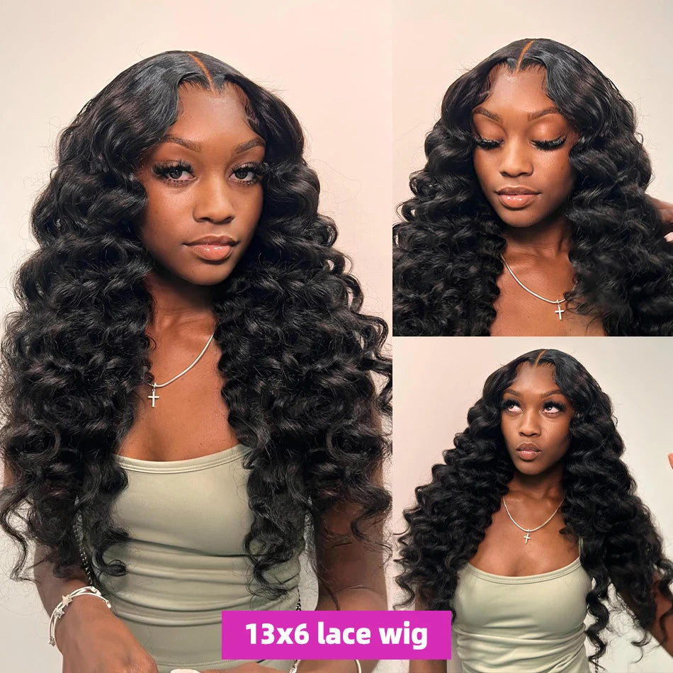 30 40 Inches Loose Waves Wig Human Hair 13x6 Hd Lace Front Wig Brazilian Water Loose Deep Wave 13x4 Lace Frontal Wigs For Women