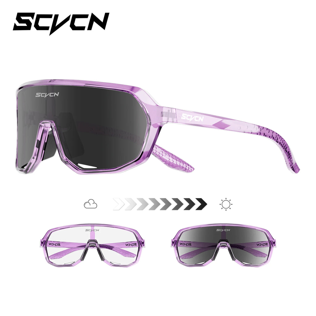 SCVCN Photochromic Cycling Glasses UV400 Goggles Hot Motorcycle Bike Riding Outdoor Sport Cycling Sunglasses Men Women Hiking