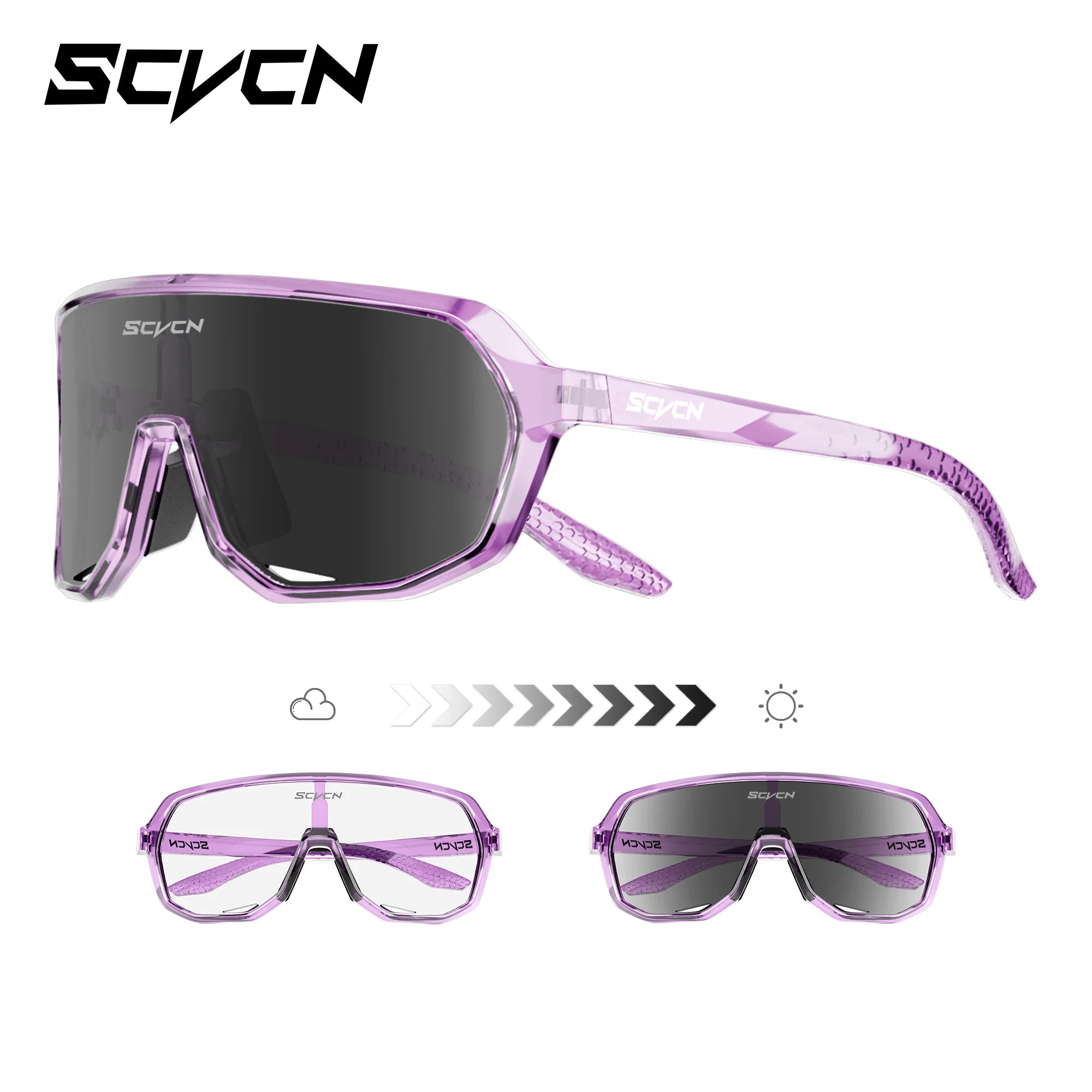 SCVCN Photochromic Cycling Glasses UV400 Goggles Hot Motorcycle Bike Riding Outdoor Sport Cycling Sunglasses Men Women Hiking