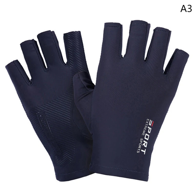 Outdoor Sports Ice Silk Touch Screen Riding Gloves for Men Women Breathable Glove Non-Slip Motorcycle Gloves for Cycling Driving