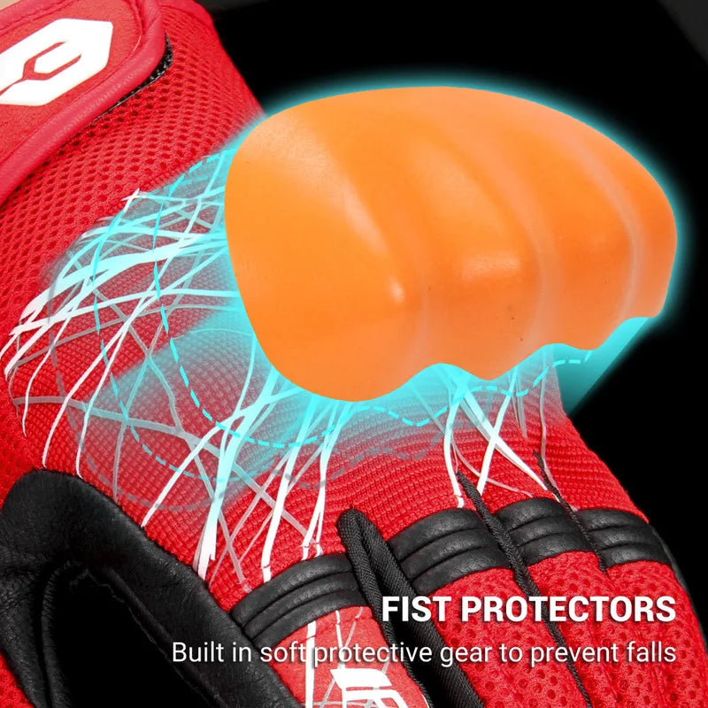 Pro Men's Summer Motorcycle Gloves Full Finger Touch Screen Breathable Built In Protectors Anti Fall Motorbike Biker Riding Gear