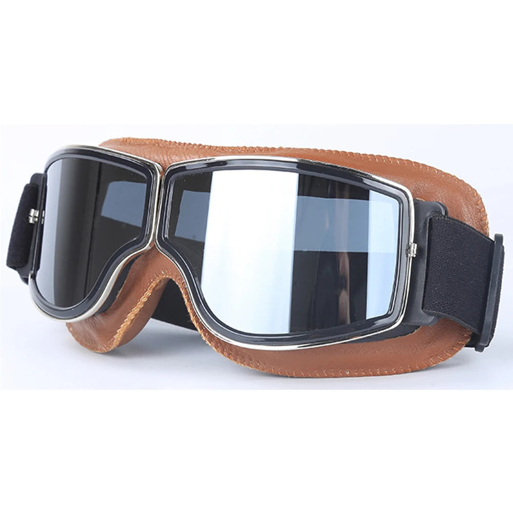 Motorcycle Vintage Retro Sunglasses Leather Goggles Glasses For Vespa Vintage Glass Motorcycle Motocross Goggles Ski