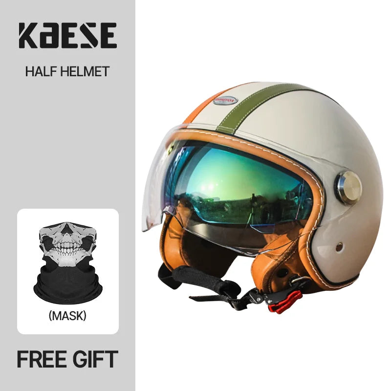 Handmade leather dot certified helmet helmet motorcycle for men for fall and winter seasons capacete de moto masculino