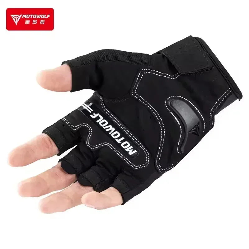 Summer Fingerless Half Finger Simracing Gloves For Motorcycle Bicycle Riding Carbon Protection gym MTB Motorbike Glove Men Women