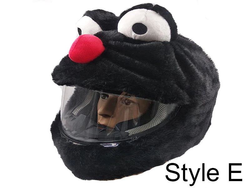 Motorcycle Helmet Cover Accessories Christmas Plush Motocross Full Face Off Road Helmet Decoration Helm Unisex Cosplay Styling