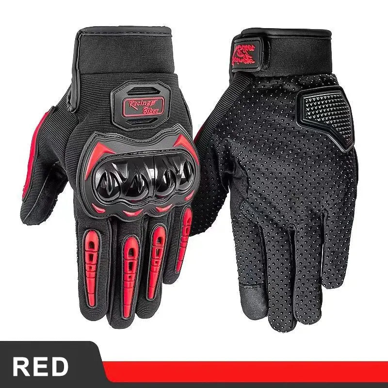 Motorcycle Riding Gloves Men's Non-Slip Off-Road Racing Bicycle Gloves Black Summer and Winter Anti-Fall Cycling Gloves
