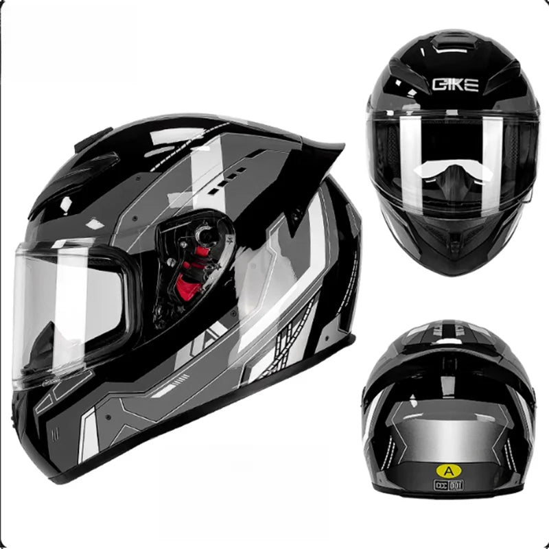 Latest Personalised Design Grey Wolf Pattern Motorcycle Full Face Helmet DOT Approved Possess Unmatched Comfort Thrilling Rides