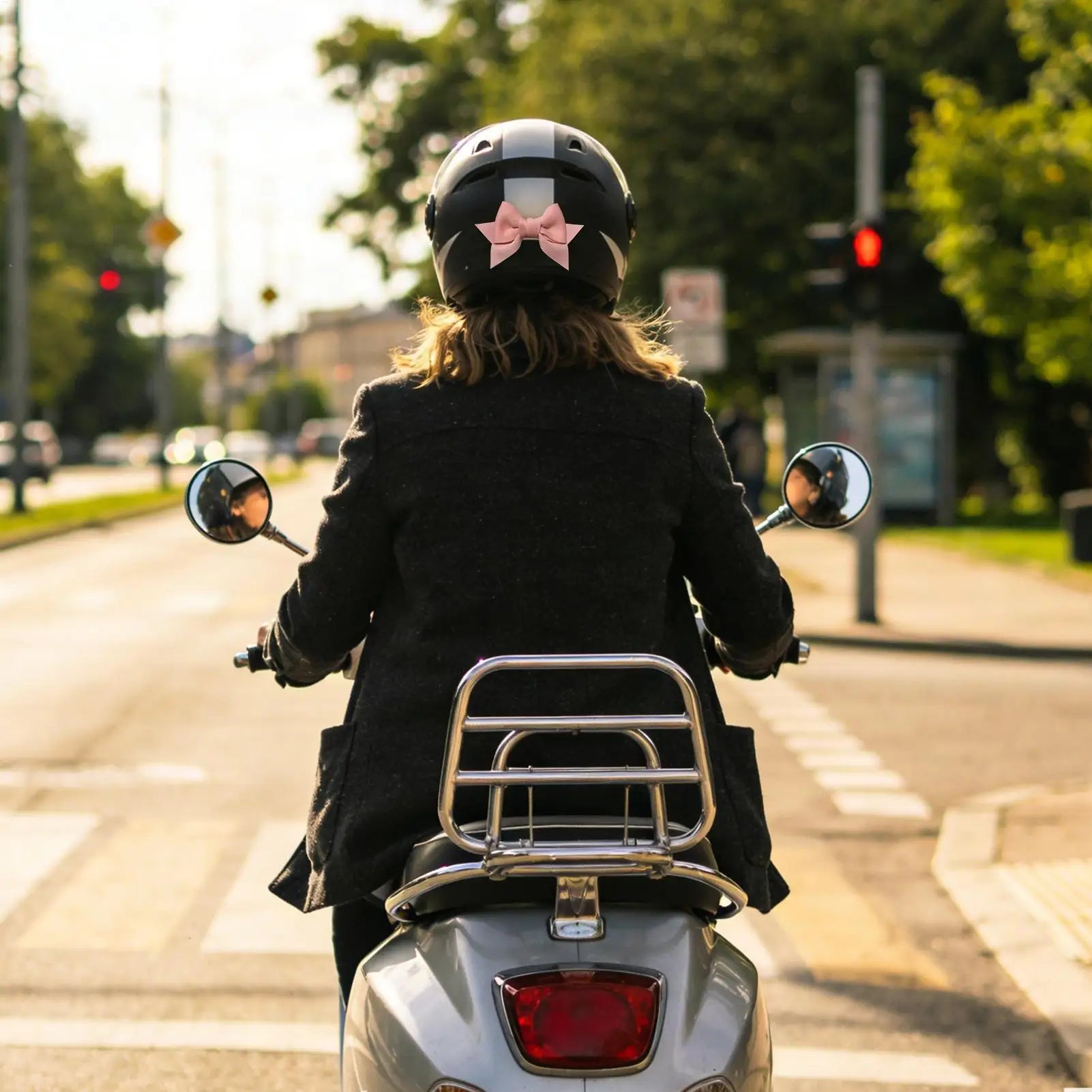 Helmet Bow 3D Fashion Removable Motorcycle Bow Cute Helmet Decoration for Women Riding Commuting Cycling Travel Sports