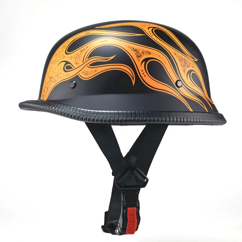 DOT Approved Motorcycle Helmet Half Face Vintage Retro German  Safety Protection New Summer Unisex Road Caps Helmets
