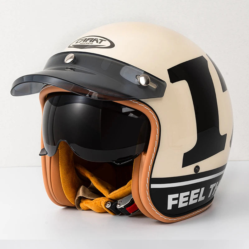 Japanese Korean style Female Men Motorcycle Little Helmet Open Protective Capacete DOT  Safety Vintage motocross