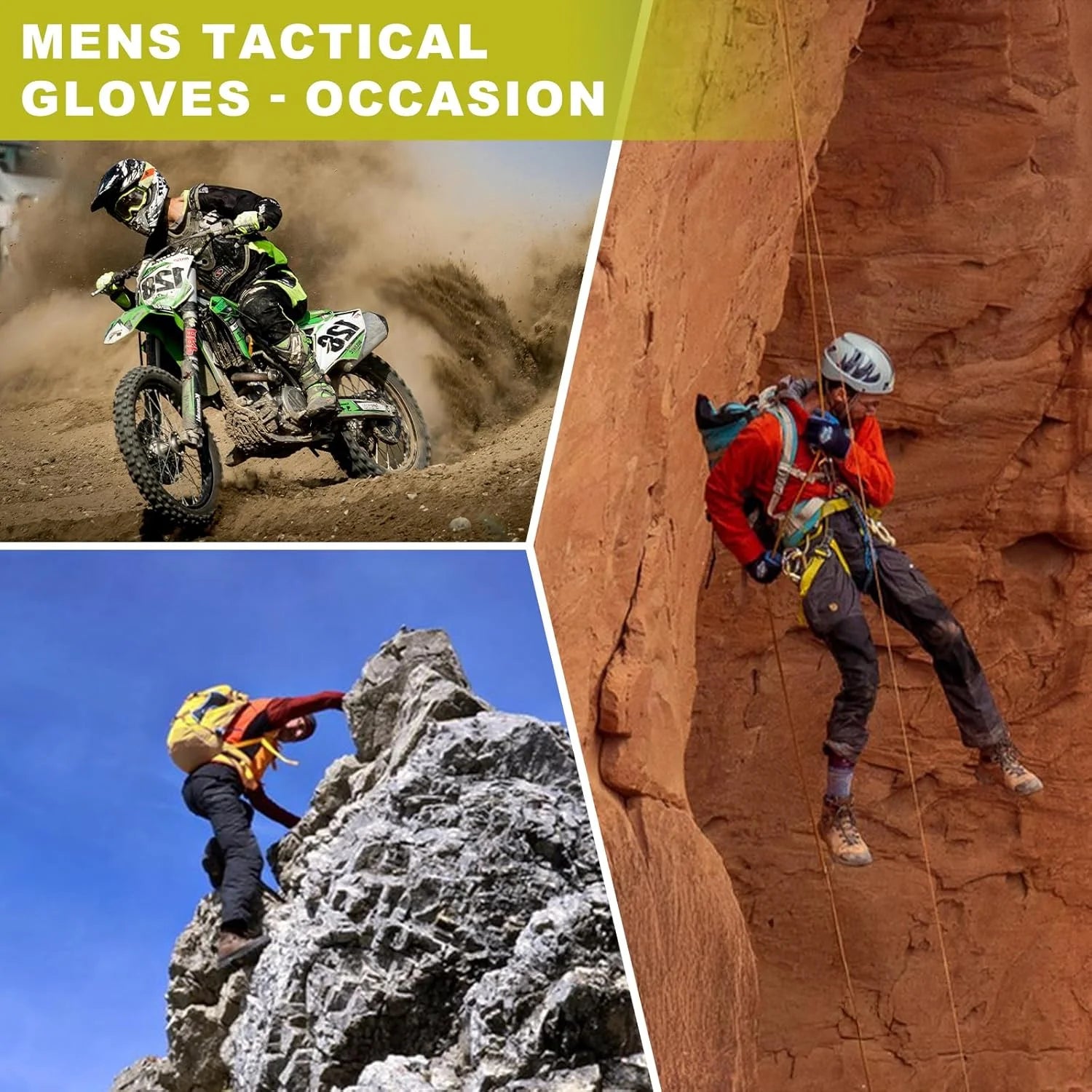 Tactical Gloves,Padded Lightweight Breathable Climbing Glove for Rock,Motorcycle,Climbing,Cycling,Tree,Sail,Outdoor Sports