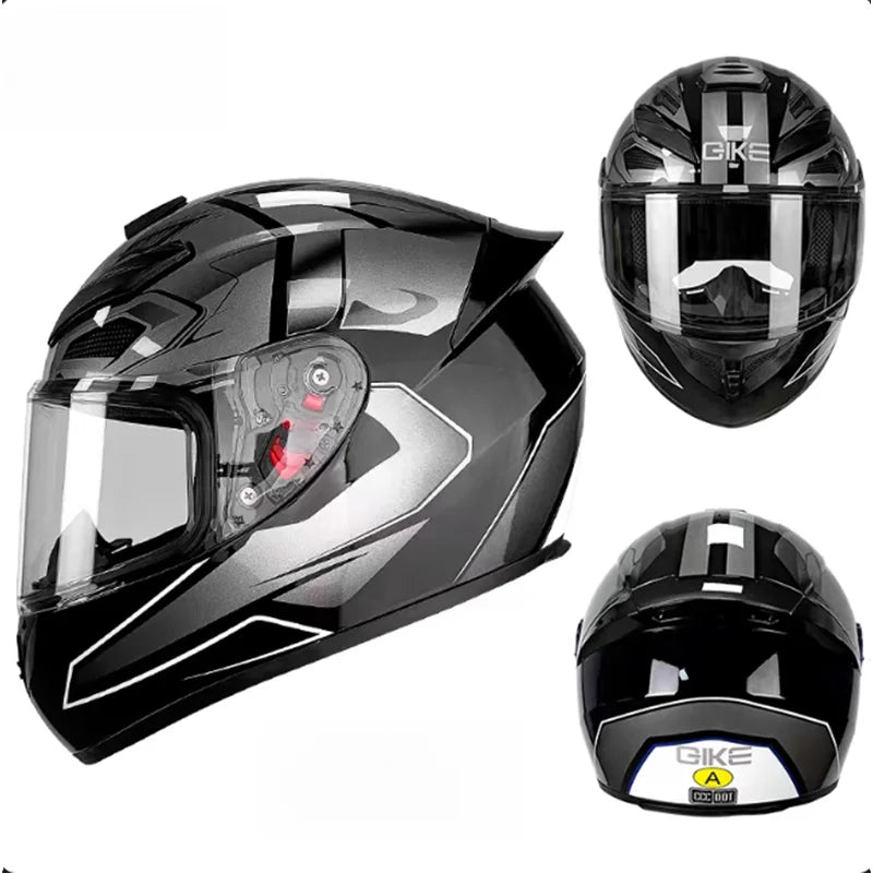 Latest Personalised Design Grey Wolf Pattern Motorcycle Full Face Helmet DOT Approved Possess Unmatched Comfort Thrilling Rides
