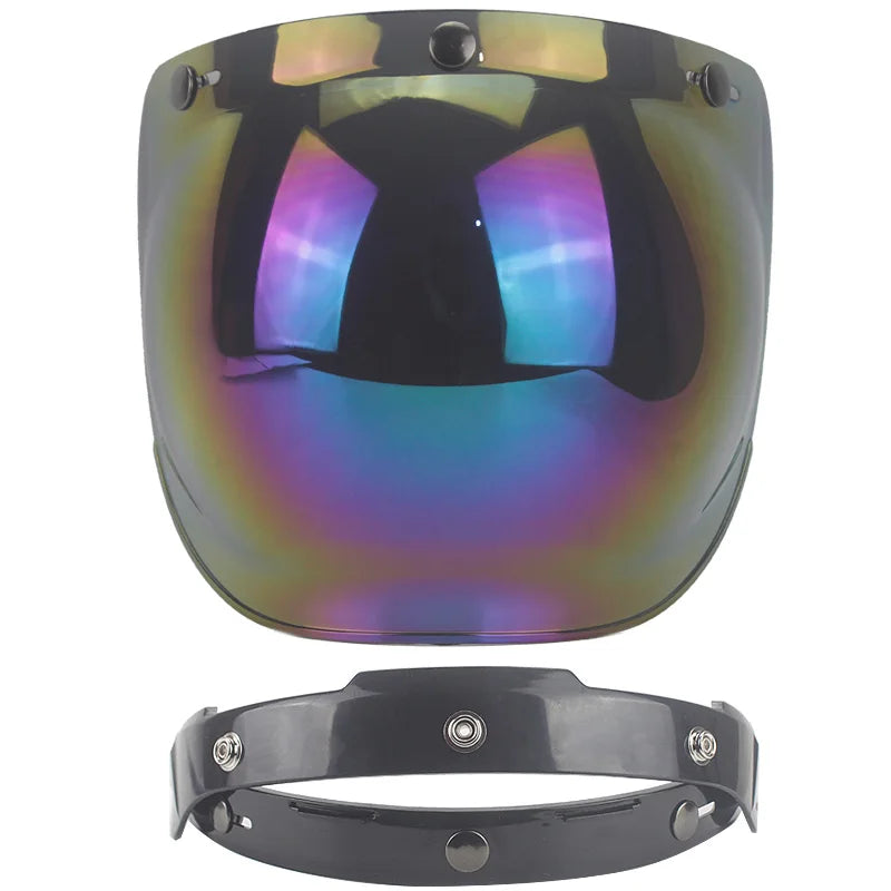 Motorcycle Helmet Bubble Visor Motorbike Helmet Visors Multicolor Vintage Cascos Para Moto Windshield Shield Universal Mask