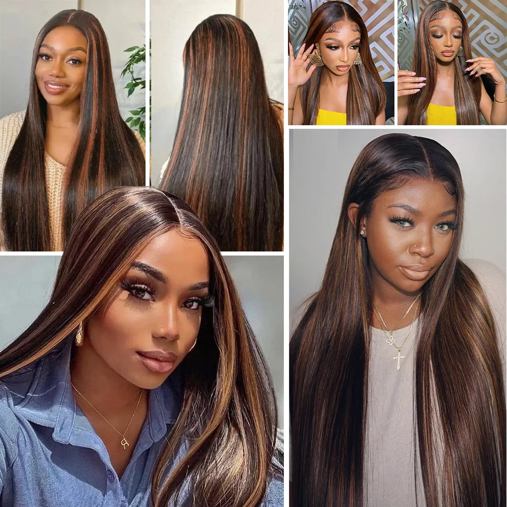 FB30 HD Lace Front Wigs Human Hair 200 Density 13x4 13x6 HD Transparent Lace Frontal Brazilian Wigs for Black Women 52 Inch