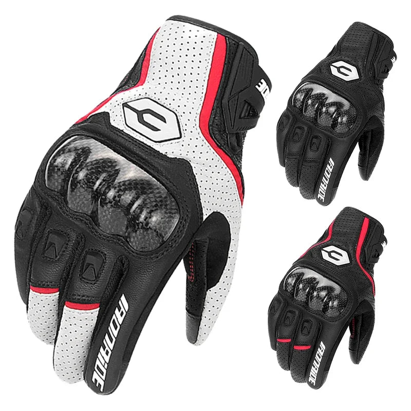 Men's Summer Retro Leather Motorcycle Riding Simracing Gloves Wear-Resistant,, Anti-Slip for KTM Motorbike & Motocross Luvas