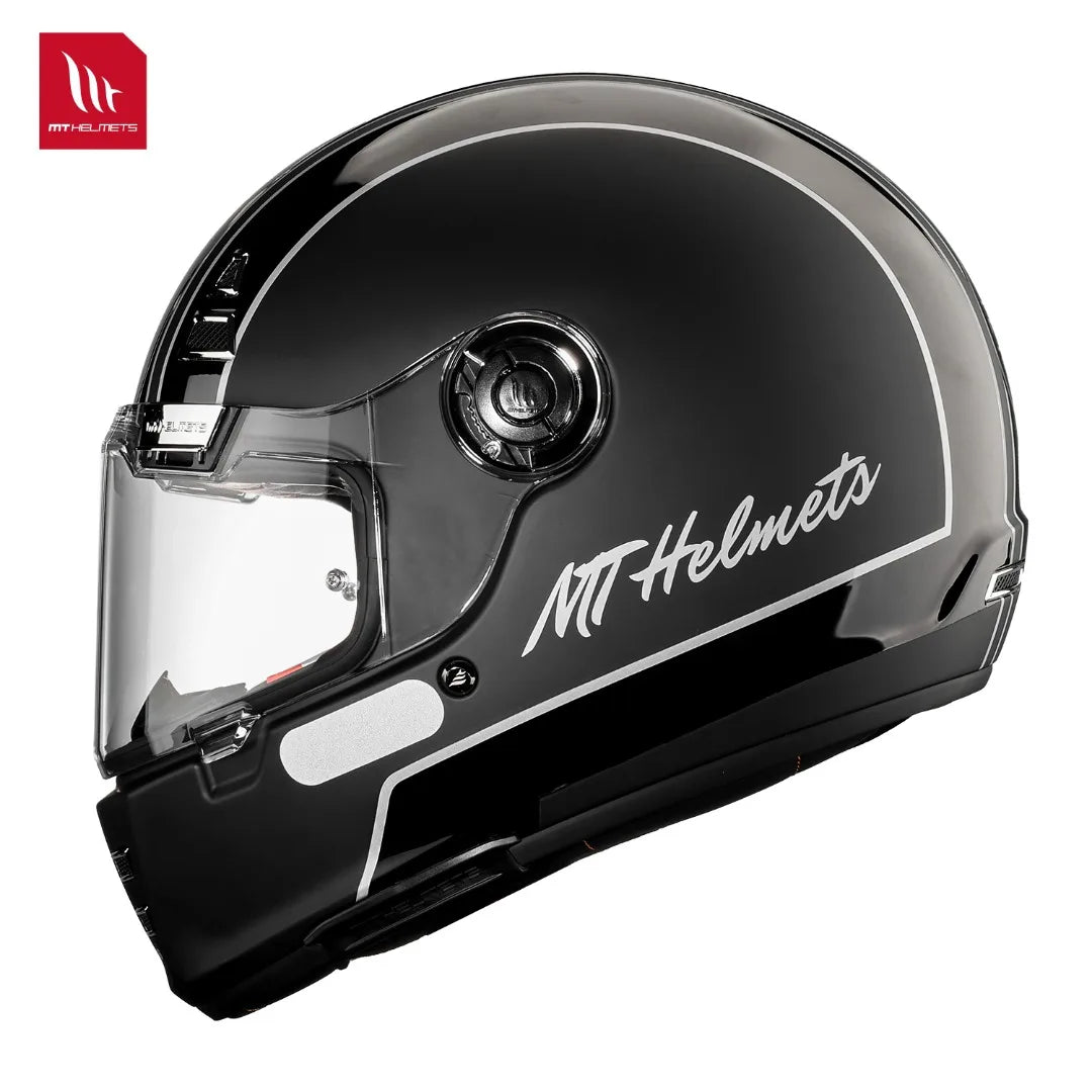Full Face Helmet Motocross MT JARAMA Double D-ring Buckle Racing Motorcycle Helmets Gloss / Matt Anti-fog Retro V 32 Visor NEW