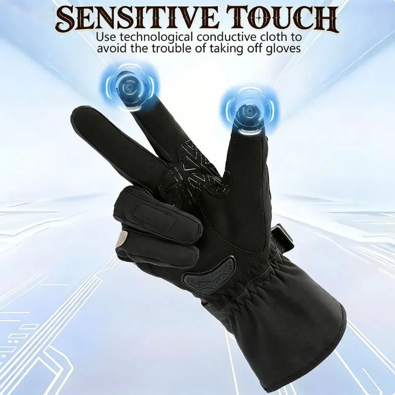 Unisex CE Certified Motorcycle Gloves - Autumn Winter Windproof Warm Gloves For  Motocross Racing Daily Motorbike Outdoor Riding