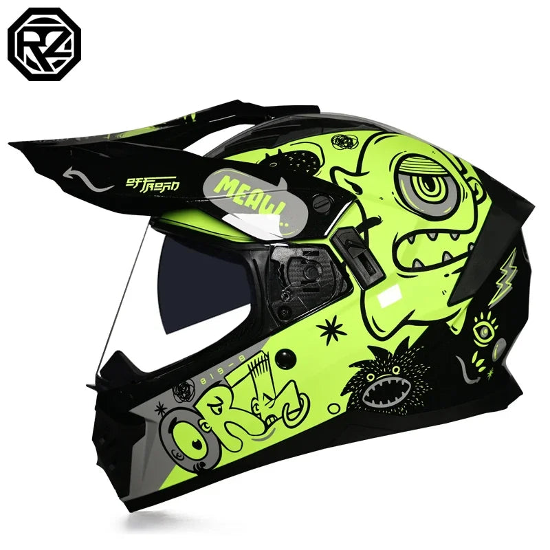 ORZ Off-Road Motorcycle Helmet with Sunshield Moto-Cross Motocross Helmet Racing Moto DOT cascos