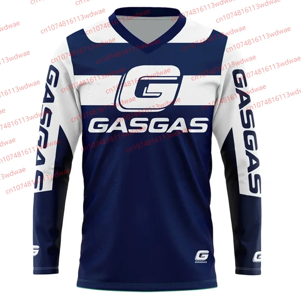 Quick-dry Motorcycle Brand GASGAS Moto Jersey Men Long-sleeved cycling suit Motorcycle Gear Off-Road MX Apparel cycling suit