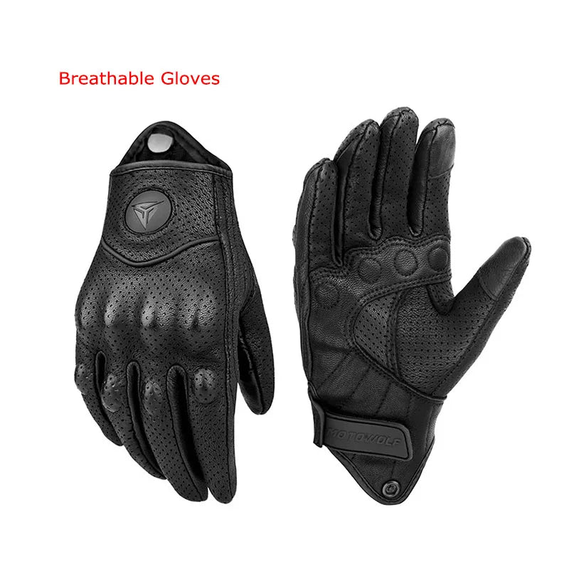 Motorcycle Gloves Men Women Moto Leather Gloves Cycling Winter Gloves Motorbike Motorcross ATV Motor Gloves Breathable Gloves