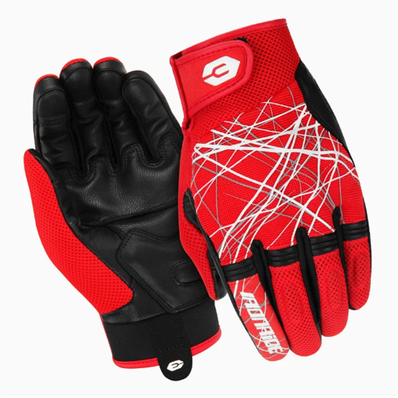 Pro Men's Summer Motorcycle Gloves Full Finger Touch Screen Breathable Built In Protectors Anti Fall Motorbike Biker Riding Gear