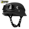 DOT Certification Half Helmet Retro Motorcycle Helmet German Vintage Moto Helmet Fashion Capacete De Moto Men Women Casco Moto