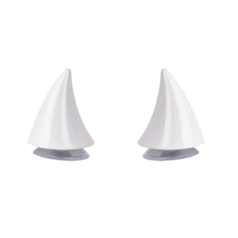 2Pcs Car Motorcycle Helmet Devil Horn Motocross Decoration Headwear Sucker Silicone Accessories