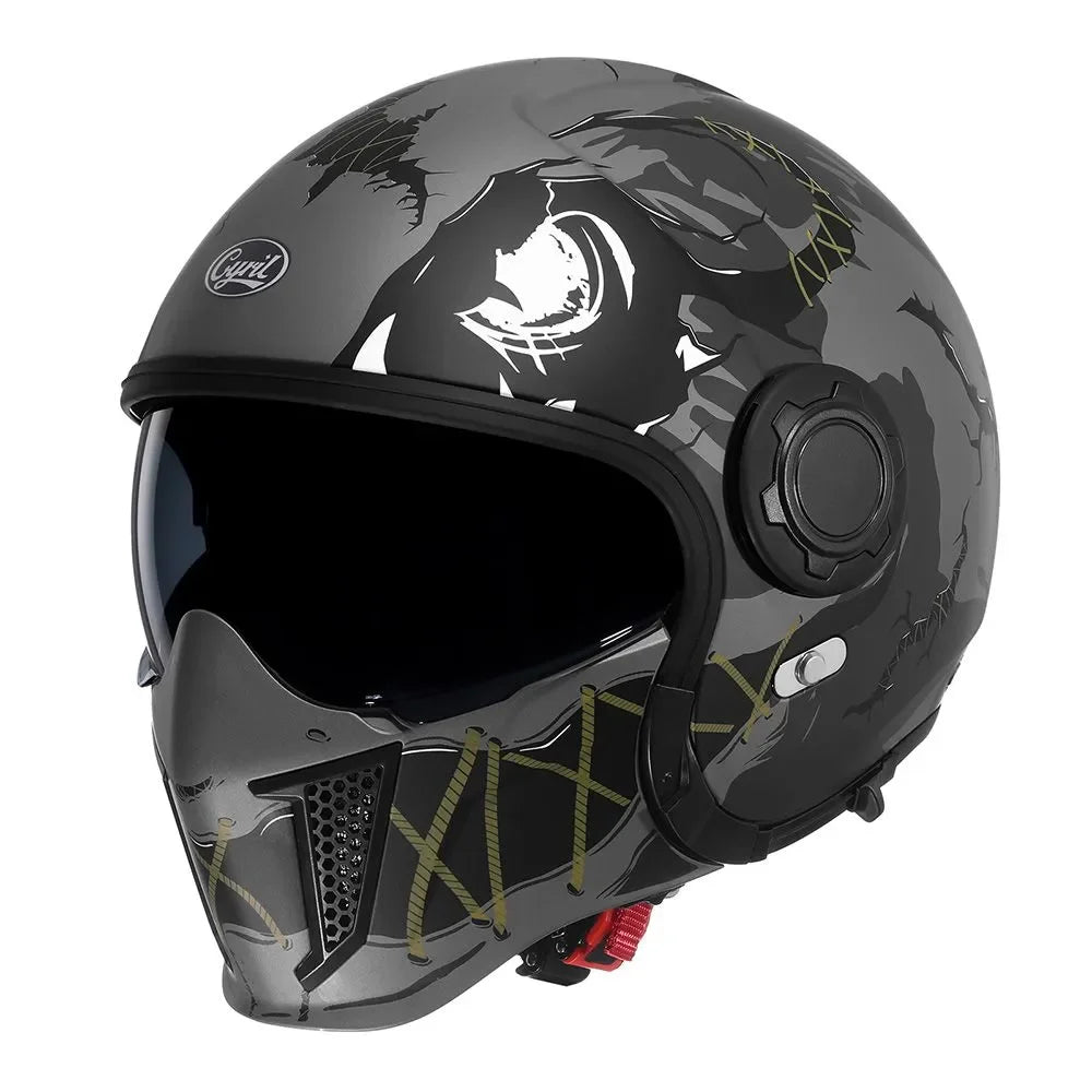 CYRIL Motorcycle Helmet Full Face Open Face Helmets 3/4 Men Women Modular Dual Visor Helmet For Motorcycle ECE DOT Approved