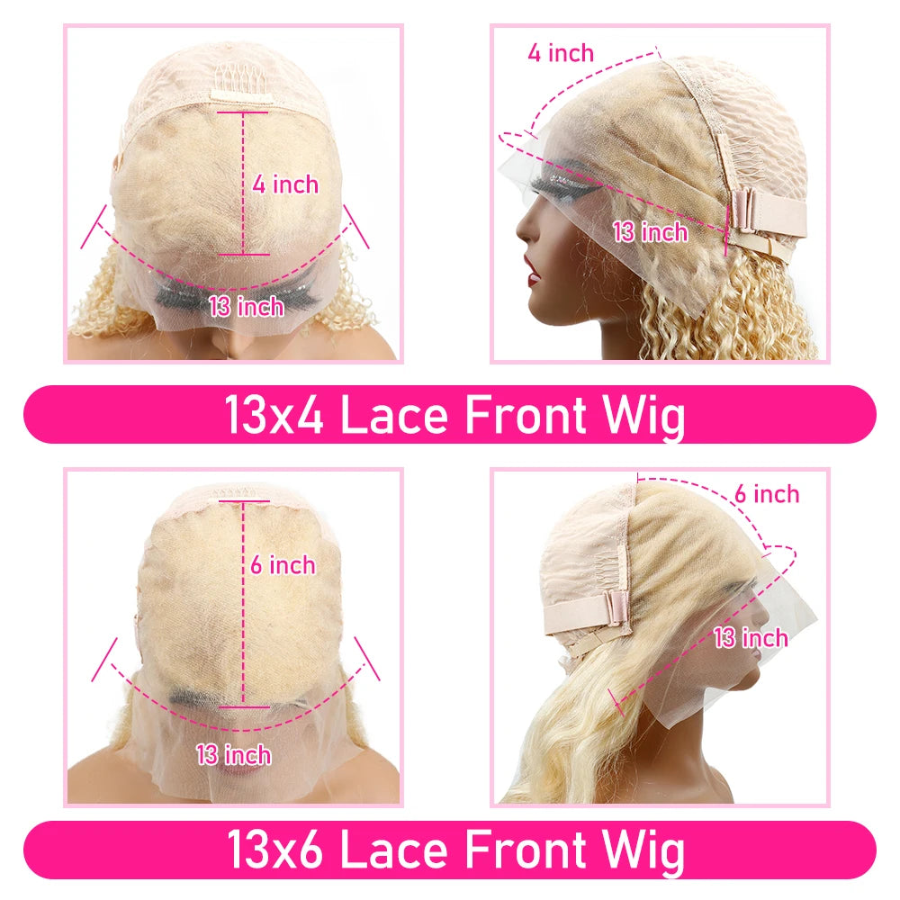 Blonde 613 Body Wave Human Hair Wigs 13x4 Hd Transparent 13x6 Lace Frontal Human Hair Wig Brazilian 220 Density Human Hair Wigs