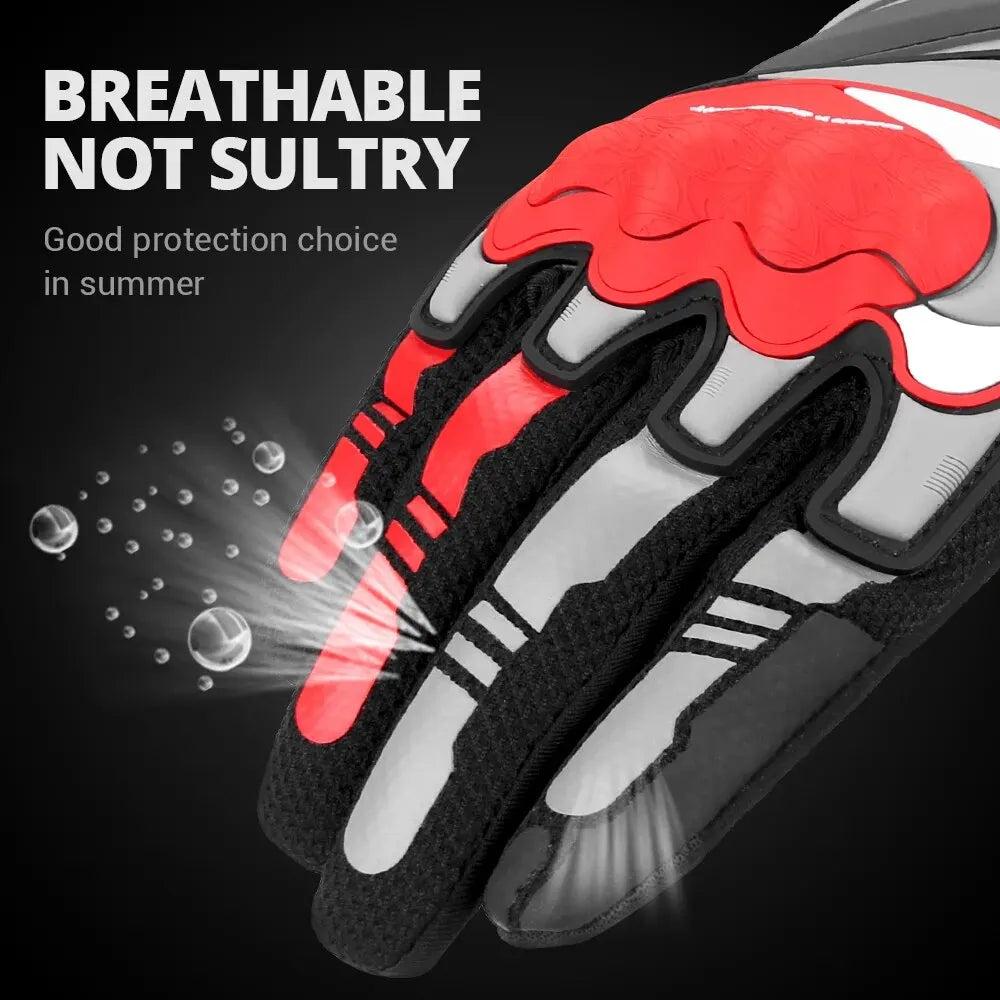 Motorcycle Gloves Unisex Breathable Touch Screen Dirt Bike Riding Protection Gloves Outdoor Sports Night Reflective Full Finger