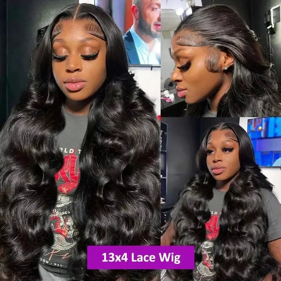 220 Density Body Wave 13x6 HD Transparent Lace Front Wig Human Hair 13x4 HD Pre Plucked Lace Wig Brazilian Hair For Black Women