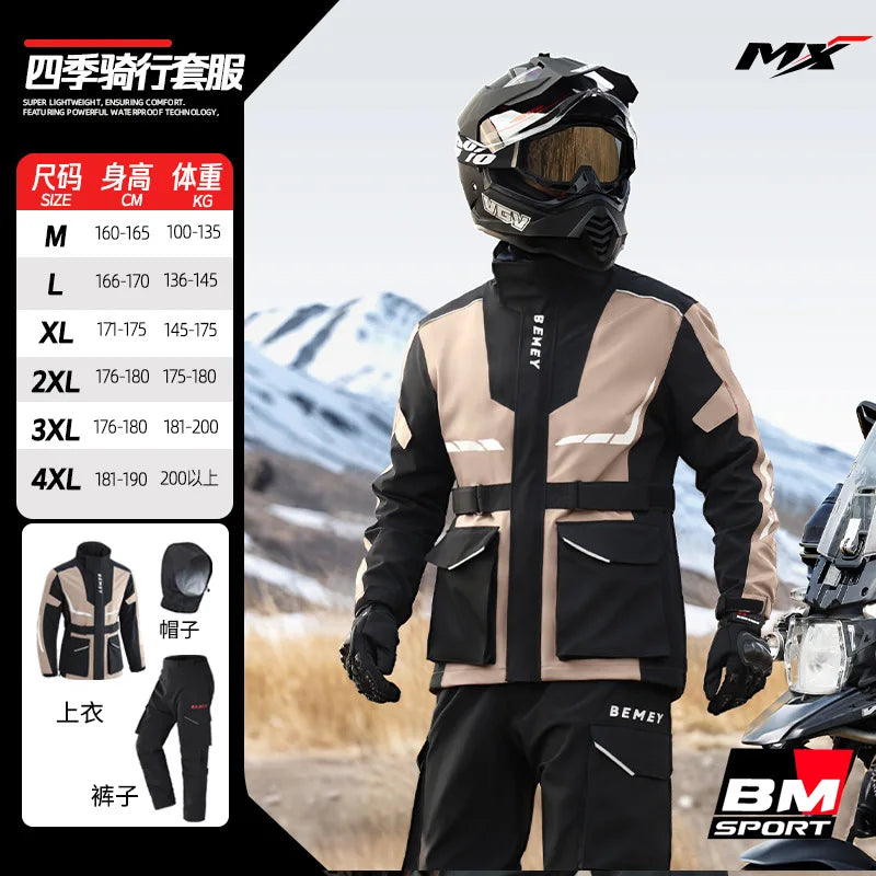 Motorcycle Raincoat Suit Split Full Body Rainstorm Proof Men's Riding Jacket and Pants Windproof Waterproof Moto Rider Raincoat