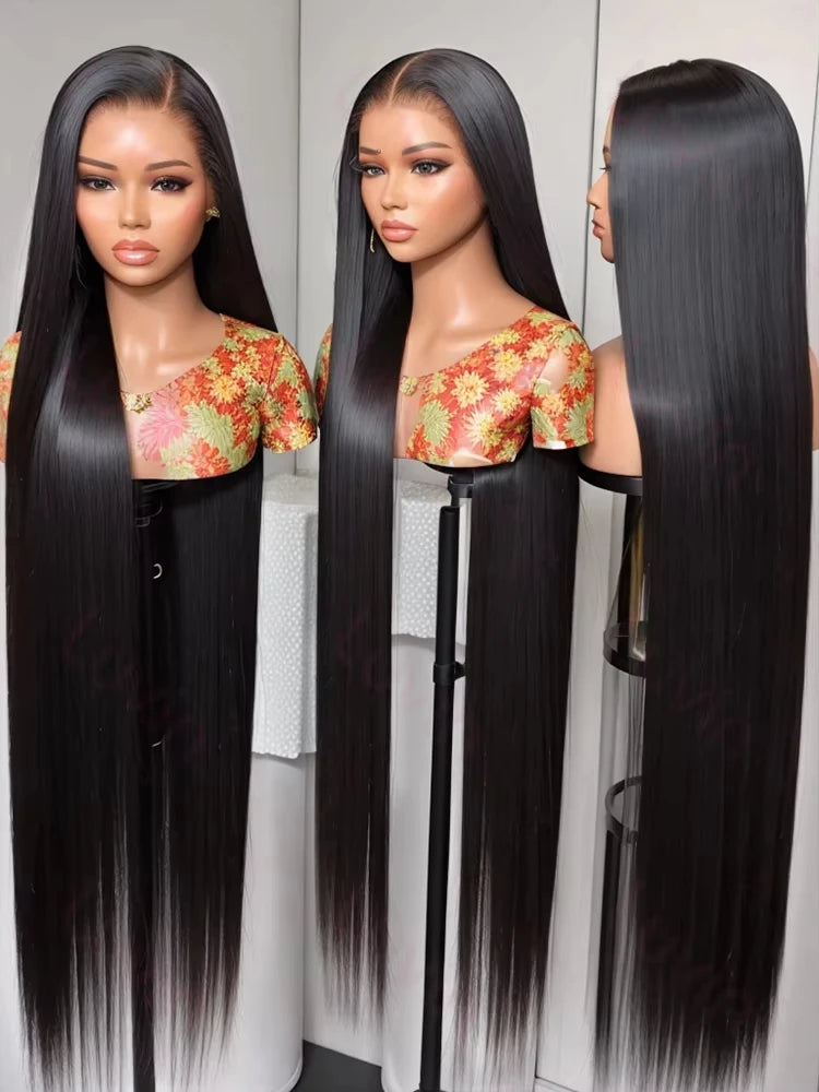Lakeisha Wigs Human Hair Brazilian 13x6 Bone Straight HD Lace Frontal Wig Preplucked Lace Front With Baby Hair For Black Women