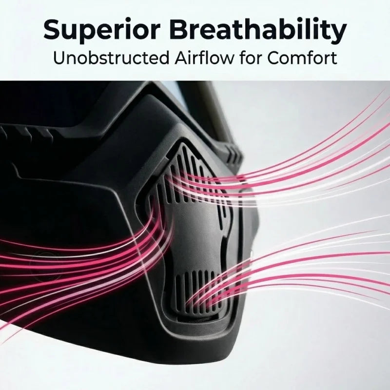 Cycling Dustproof Adjustable Motorcycle Goggles Breathable Full Face Protective Sunglasses Riding Outdoor Sport Windproof Mask