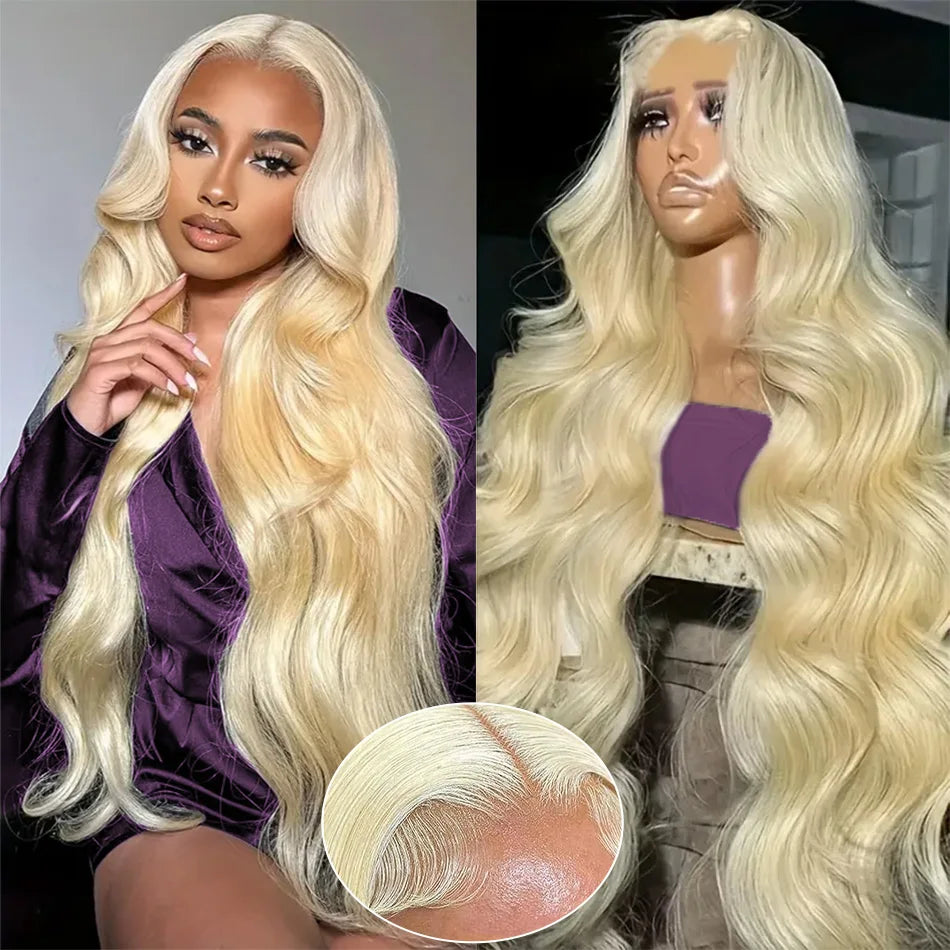 13X6 Body Wave Human Hair Wigs 100% Human Hair Quality Pre Plucked Brazilian Blonde Human Lace Front Wig 613 Hd Lace Frontal Wig