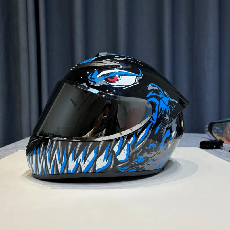 Ultra Durable Touring Full Face Motorcycle Helmet with Soft Lining Designed for Long Rides Comfortable and Reduced Wind Noise