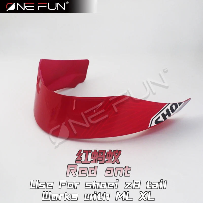 For SHOEI Z8 NXR2 Motorcycle Rear Trim Red ant Helmet Spoiler Case doodle Accessories Tail