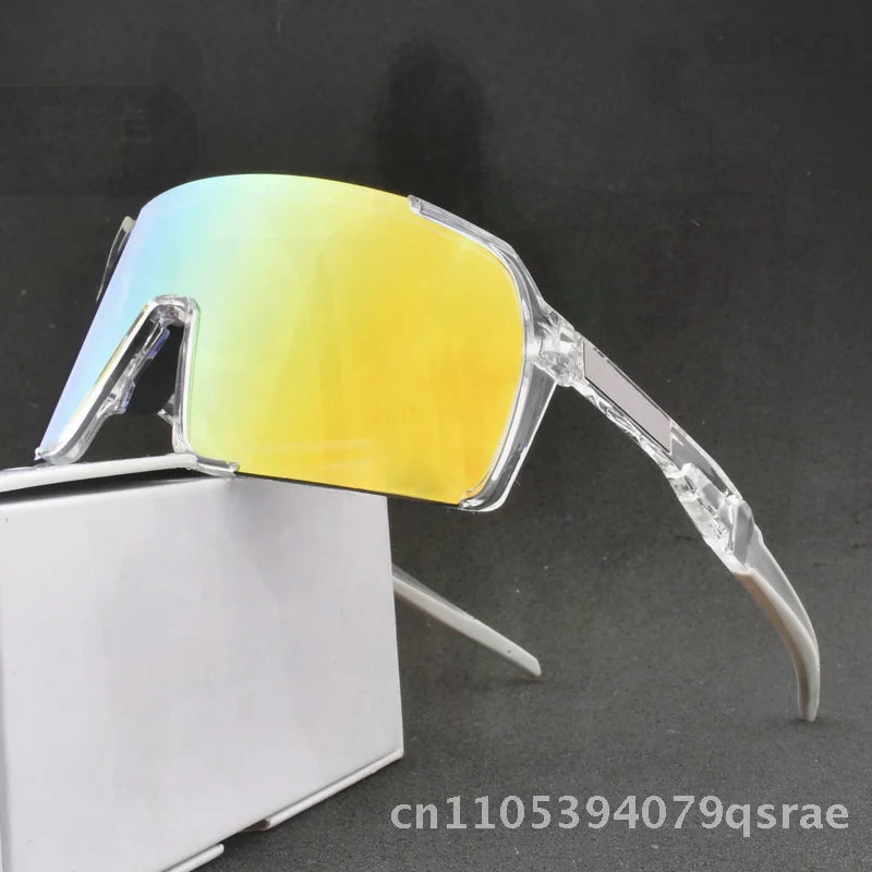 TR90 Sports Riding Glasses Interchangeable Lenses Motorcycle Goggles Unisex Outdoor Riding Sunglasses Windproof Dazzling Colors
