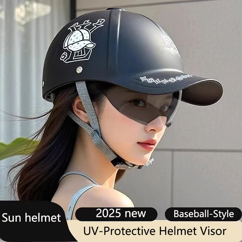 motorcycle helmet Men Women 2025 New Unisex Baseball-Cap Style Summer Half Helmet for Electric Bikes