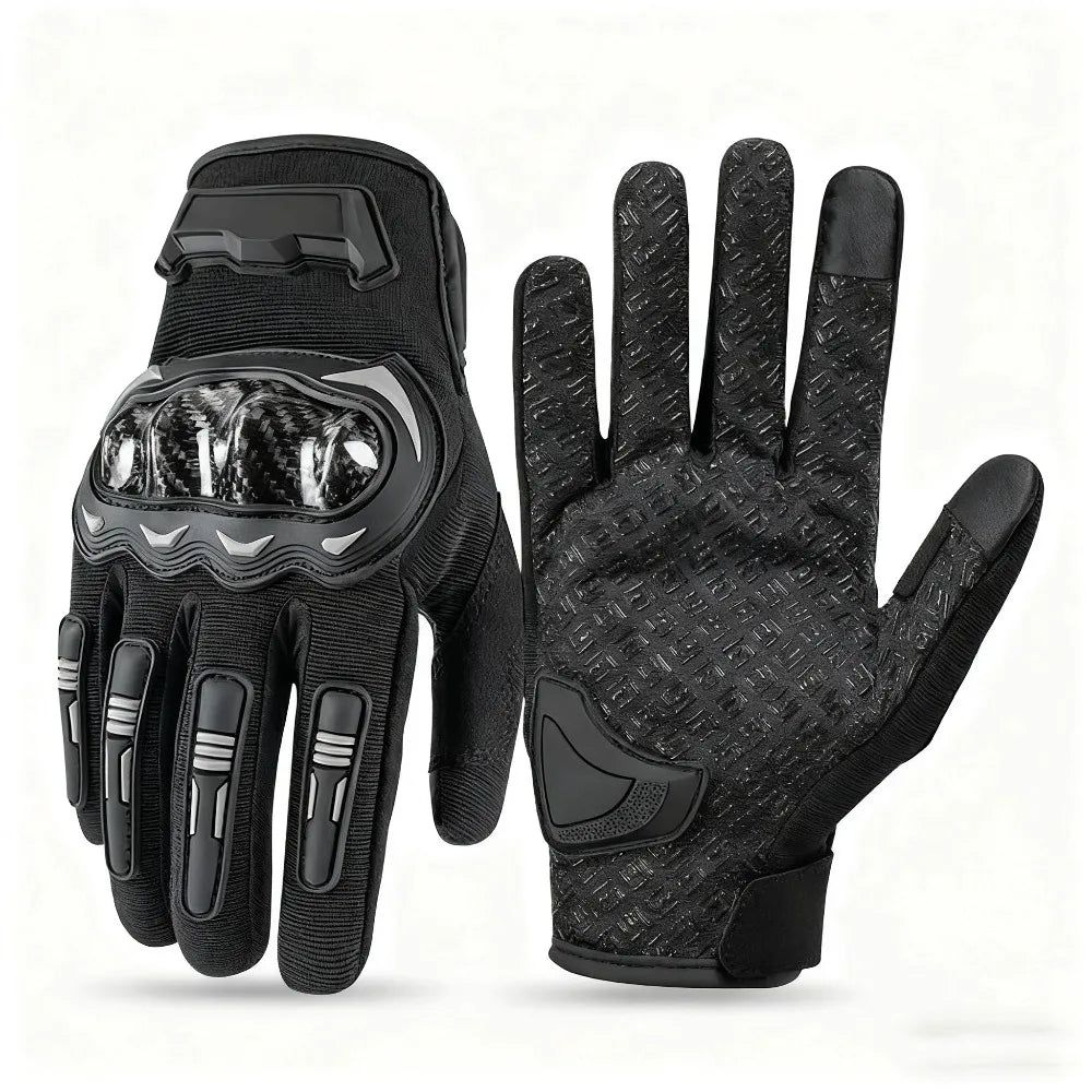 Summer Motorcycle Gloves Men Women Outdoor Breathable Anti-Slip Full Finger Gloves Touchscreen Protective Riding Gear for Racing