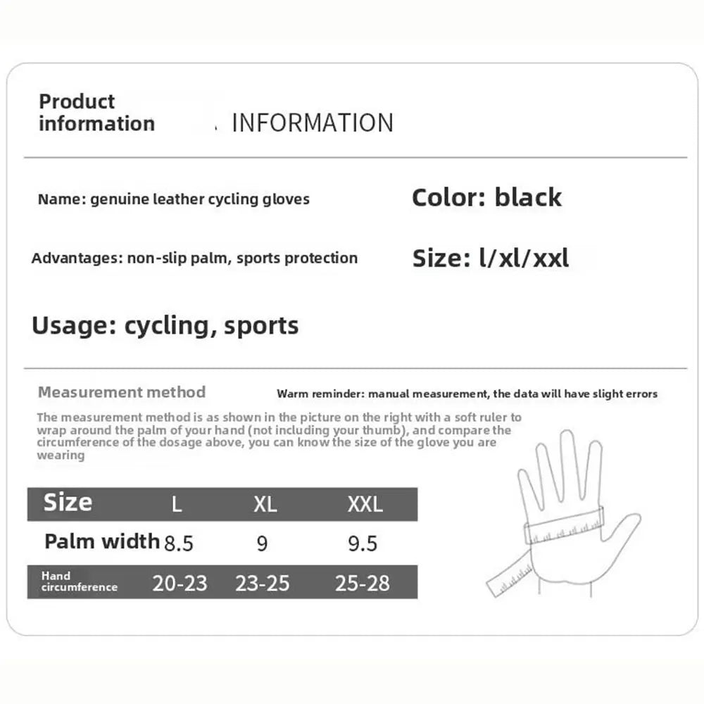 Leather Motorcycle Gloves Full Finger Touch Screen Guantes Moto Motorbike Riding Gloves Wear-resistant Motocross Gloves