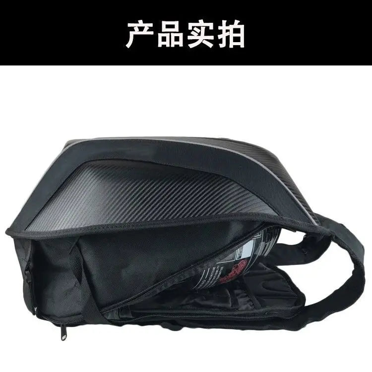 New Carbon Fiber Waterproof Backpack Motorcycle Helmet Luggage Motocross Riding Racing Moto Travel Storage Bag Box sacoche moto2