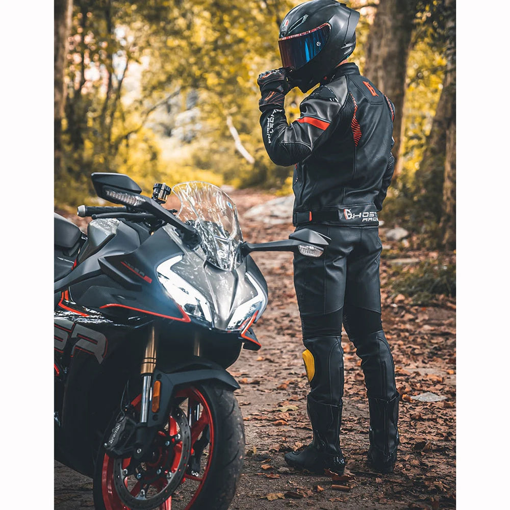 Waterproof Jacket Motorcycle Leather Chaqueta Moto Men's Motorbike Motocross Riding Jacket CE Protector For 4 Seasons