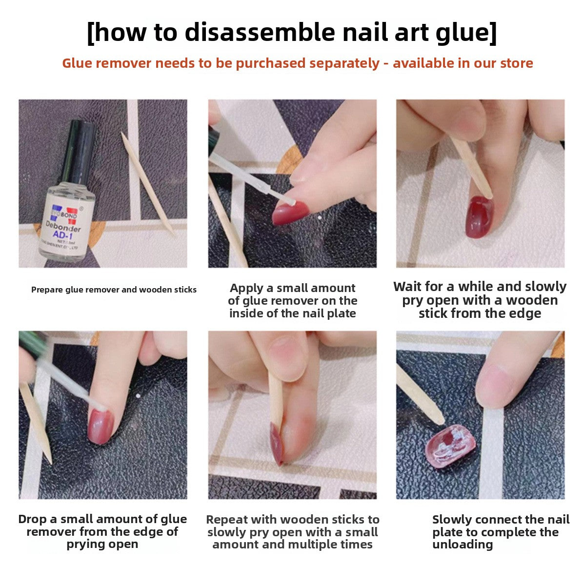 1052- Handmade press on nails fake nails removable