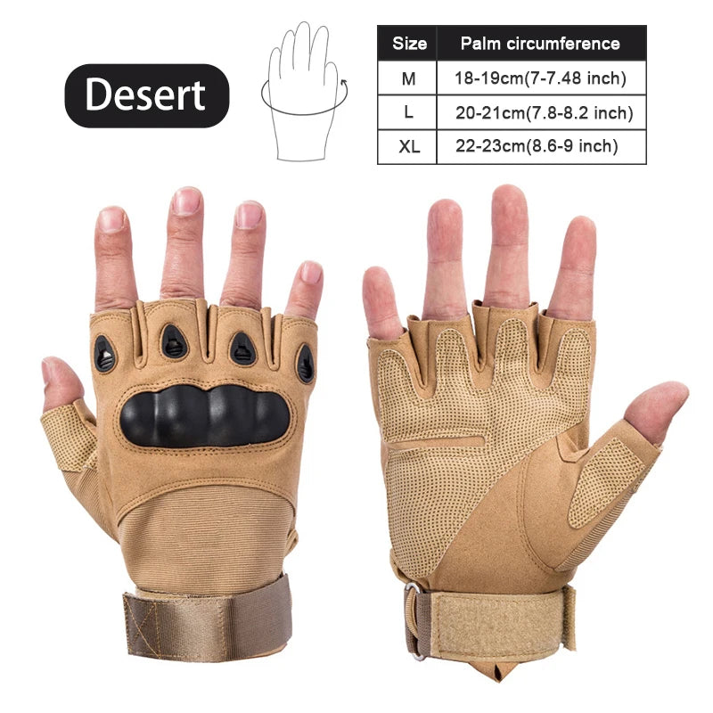 Half Finger Tactical Gloves Outdoor Men's Military Gloves Hiking Motorcycle Cycling Sports Glove Shooting Hunting Gloves
