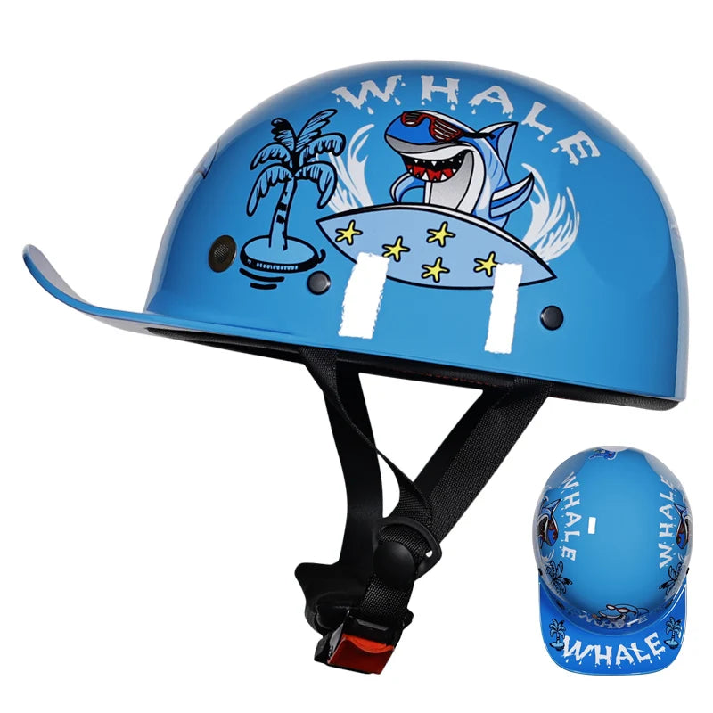 ORZ Children's Vintage Duck Tongue Baseball cap Helmet Skateboard Bike Half Helmet Electric Motorcycle Safety Helmet
